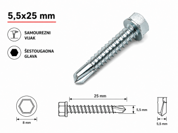 VIJAK DIN 7504 K 5,5x25